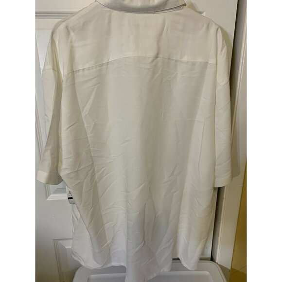 New Moda Campia Moda Button shirt Men’s Sz XXL White  short‎ sleeve NWT - Picture 8 of 8